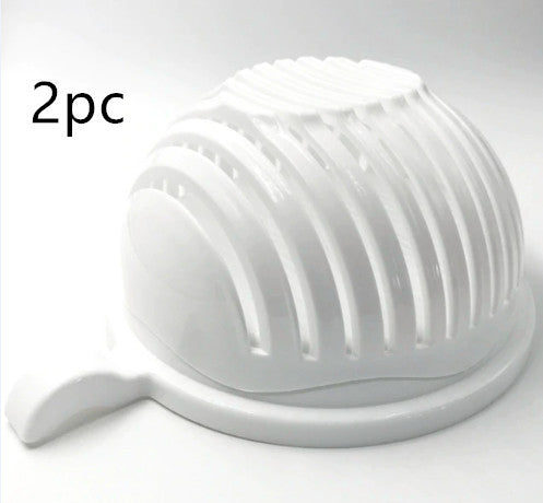 2-in-1 Salad Cutter & Strainer – Fast Healthy Meal Prep Bowl