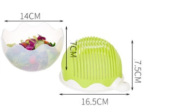 2-in-1 Salad Cutter & Strainer – Fast Healthy Meal Prep Bowl