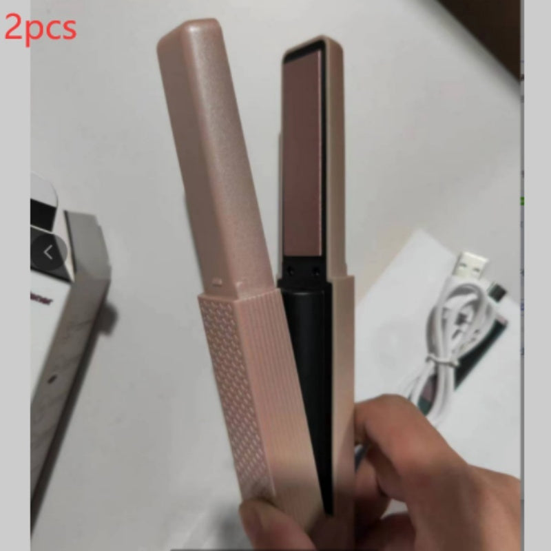 Cordless Hair Straightener & Curler – Portable 2-in-1 Ceramic Styler