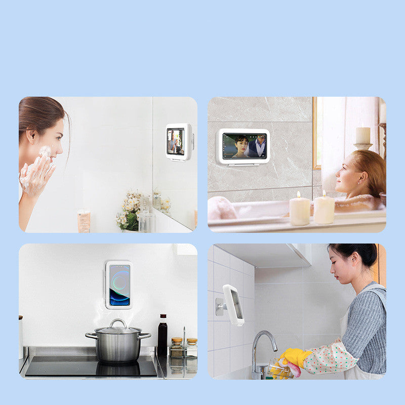 Waterproof Shower Phone Holder – Anti-Fog Wall Mount with Touch Screen