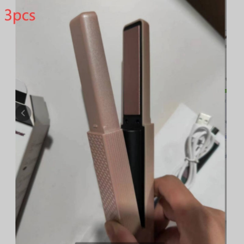 Cordless Hair Straightener & Curler – Portable 2-in-1 Ceramic Styler