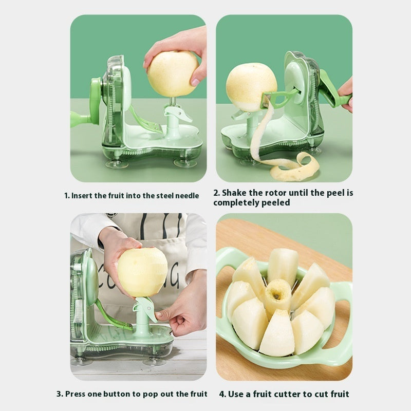 2-in-1 Manual Fruit & Vegetable Peeler β Multifunctional Cutter & Processor