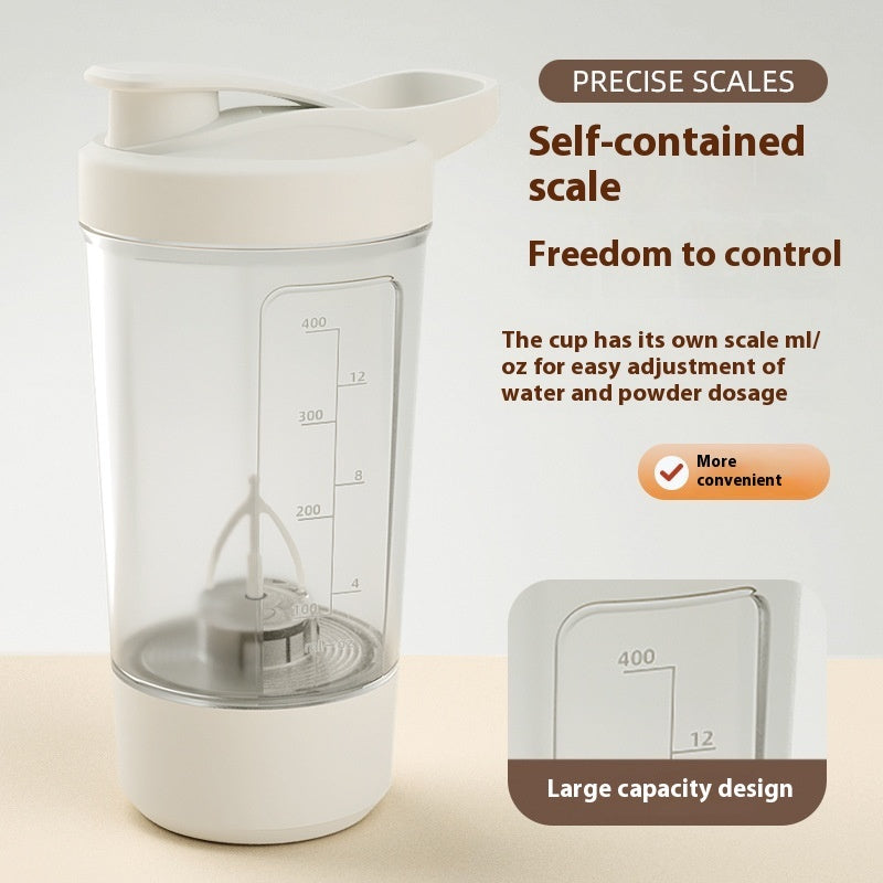 400ml Electric Protein Shaker Bottle – Automatic Mixing Cup with 1200mAh Rechargeable Battery