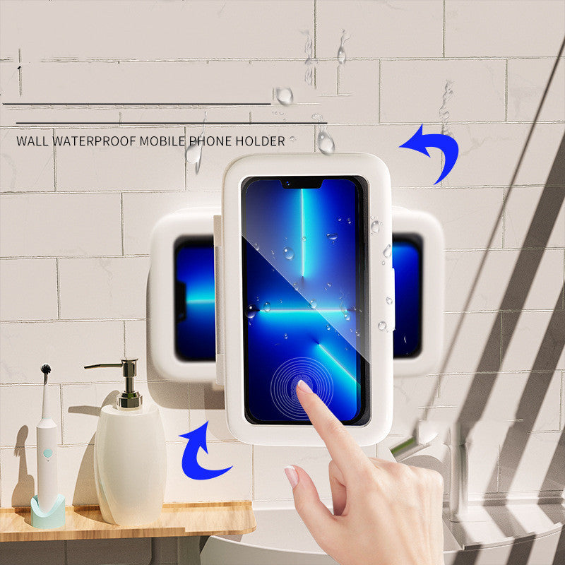 Waterproof Shower Phone Holder – Anti-Fog Wall Mount with Touch Screen