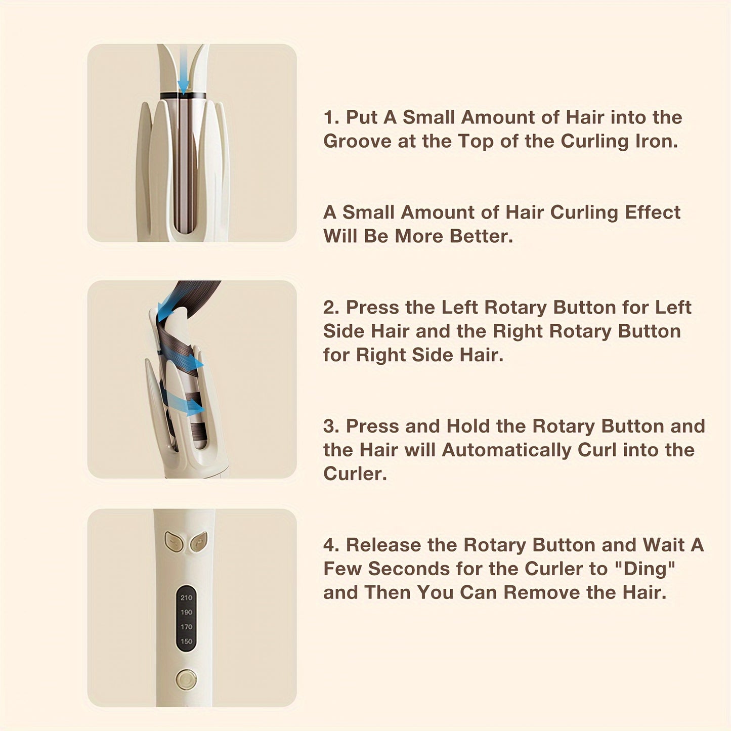 Automatic Hair Curler – 28mm Barrel with 4 Heat Modes, Ionic Care & Smart Timer