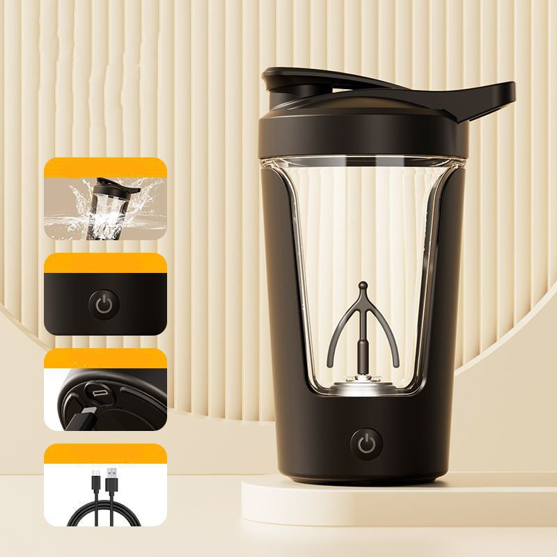 400ml Electric Protein Shaker Bottle – Automatic Mixing Cup with 1200mAh Rechargeable Battery