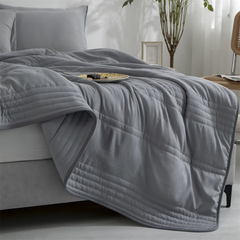 Cooling Blanket – Lightweight Pure Color Summer Quilt, Washable & Compressible