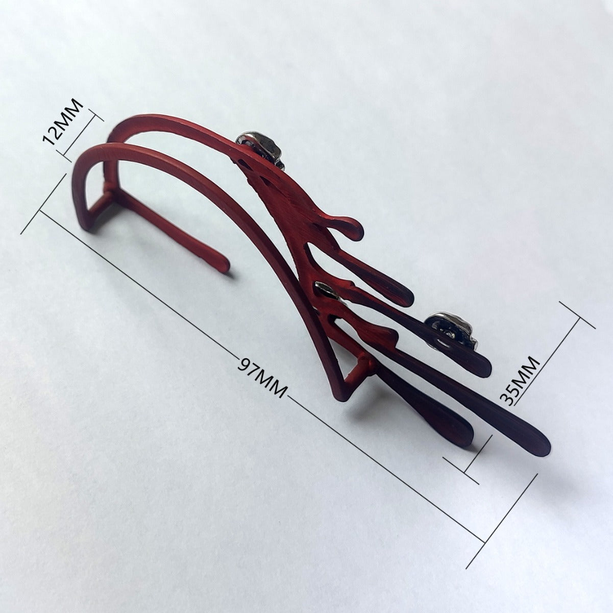 Exaggerated Lava Design Earrings – Gothic Halloween Auricle Style