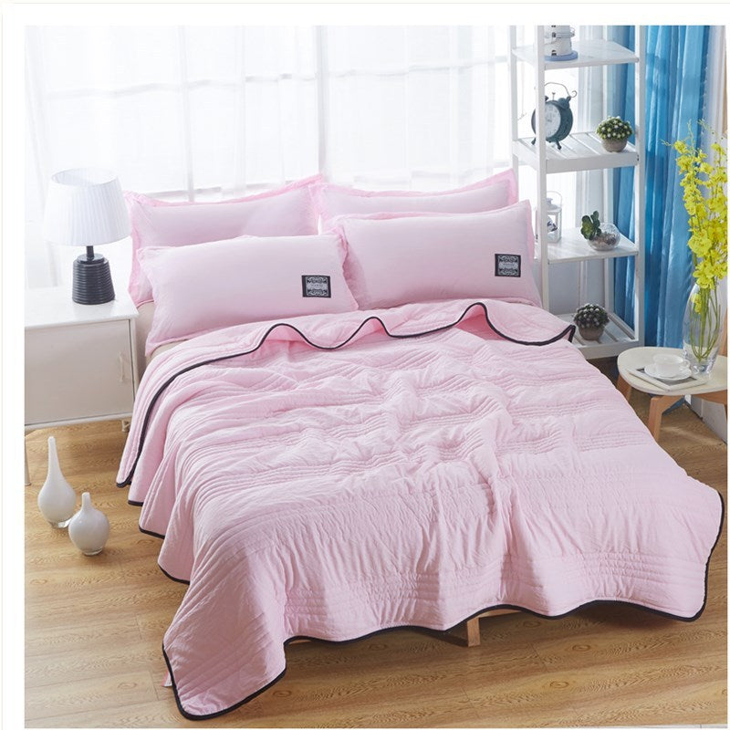 Cooling Blanket – Lightweight Pure Color Summer Quilt, Washable & Compressible