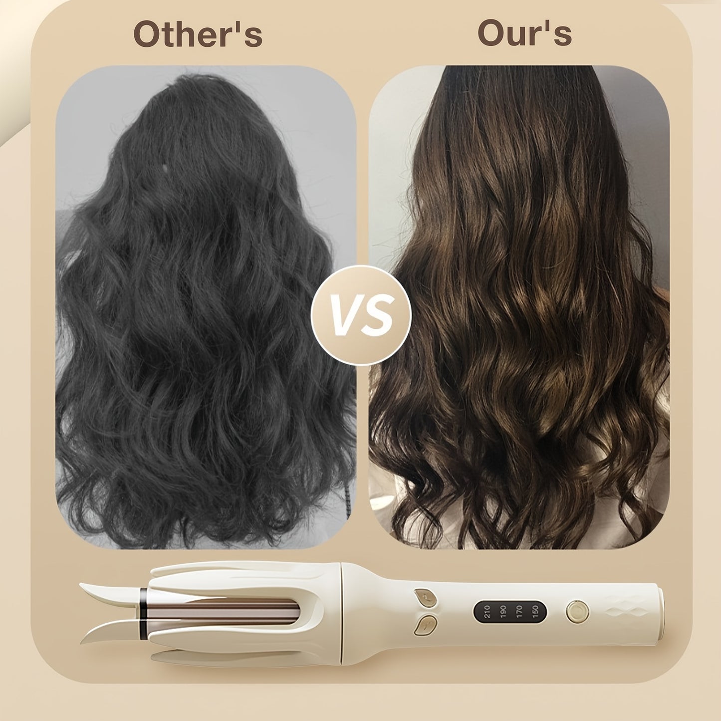 Automatic Hair Curler – 28mm Barrel with 4 Heat Modes, Ionic Care & Smart Timer
