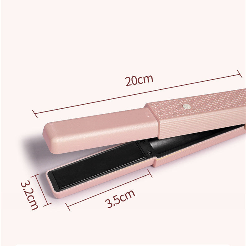 Cordless Hair Straightener & Curler – Portable 2-in-1 Ceramic Styler