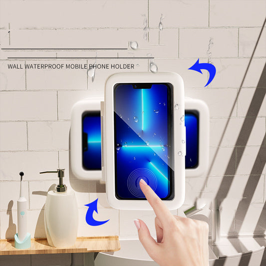 Waterproof Shower Phone Holder – Anti-Fog Wall Mount with Touch Screen